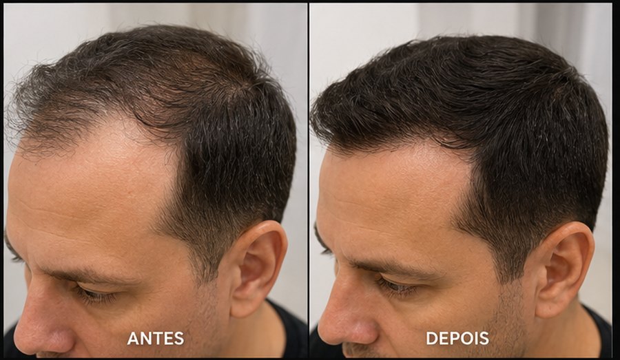 Antes e depois: Alopecia masculina