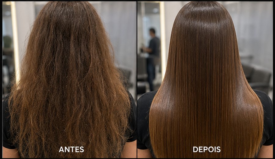 Antes e depois: Tratamento dos fios