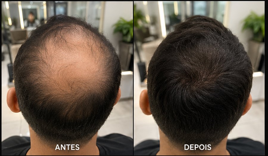 Antes e depois: Calvície masculina